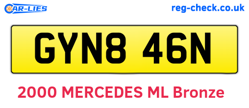 GYN846N are the vehicle registration plates.
