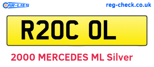 R20COL are the vehicle registration plates.