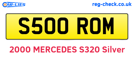S500ROM are the vehicle registration plates.