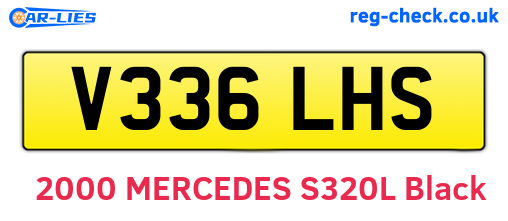 V336LHS are the vehicle registration plates.