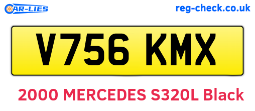 V756KMX are the vehicle registration plates.