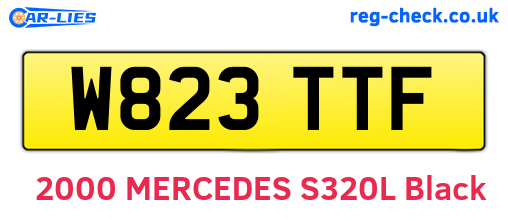 W823TTF are the vehicle registration plates.