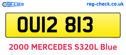 OUI2813 are the vehicle registration plates.