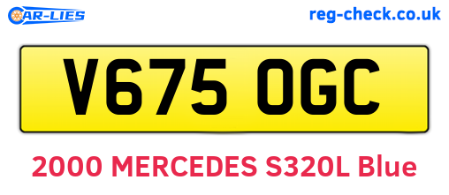 V675OGC are the vehicle registration plates.