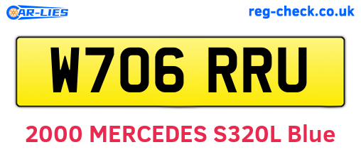 W706RRU are the vehicle registration plates.