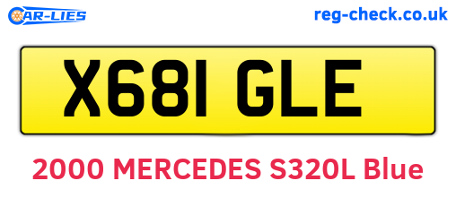 X681GLE are the vehicle registration plates.