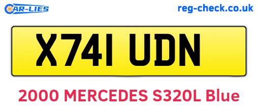 X741UDN are the vehicle registration plates.