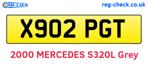 X902PGT are the vehicle registration plates.