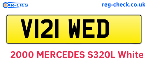 V121WED are the vehicle registration plates.