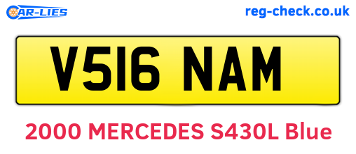 V516NAM are the vehicle registration plates.