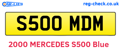 S500MDM are the vehicle registration plates.
