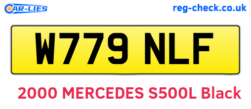 W779NLF are the vehicle registration plates.