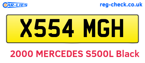X554MGH are the vehicle registration plates.