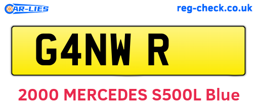 G4NWR are the vehicle registration plates.