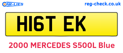 H16TEK are the vehicle registration plates.