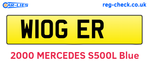W10GER are the vehicle registration plates.