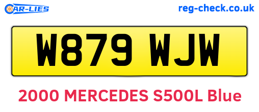 W879WJW are the vehicle registration plates.