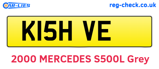 K15HVE are the vehicle registration plates.