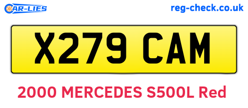 X279CAM are the vehicle registration plates.