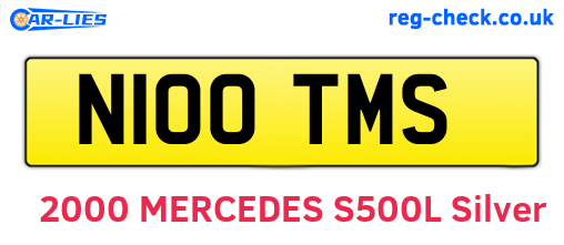 N100TMS are the vehicle registration plates.