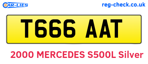 T666AAT are the vehicle registration plates.