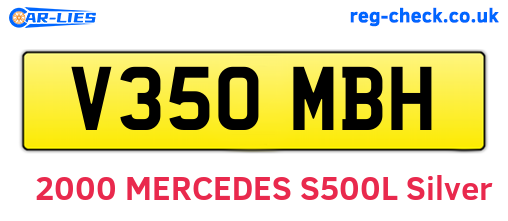 V350MBH are the vehicle registration plates.