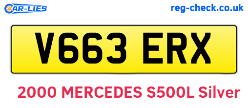 V663ERX are the vehicle registration plates.