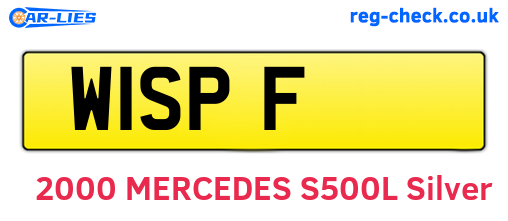 W1SPF are the vehicle registration plates.
