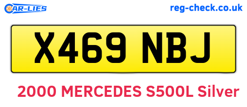 X469NBJ are the vehicle registration plates.