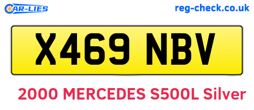 X469NBV are the vehicle registration plates.