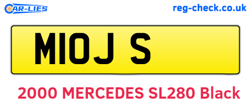 M1OJS are the vehicle registration plates.