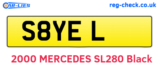 S8YEL are the vehicle registration plates.