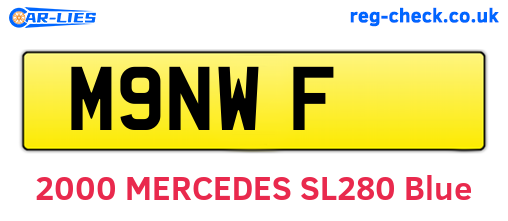 M9NWF are the vehicle registration plates.