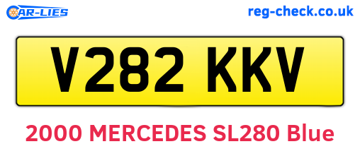 V282KKV are the vehicle registration plates.