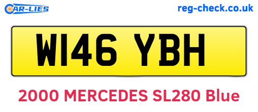 W146YBH are the vehicle registration plates.