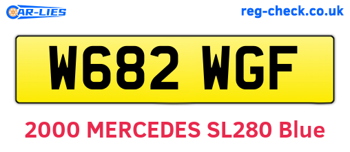 W682WGF are the vehicle registration plates.