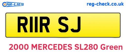 R11RSJ are the vehicle registration plates.