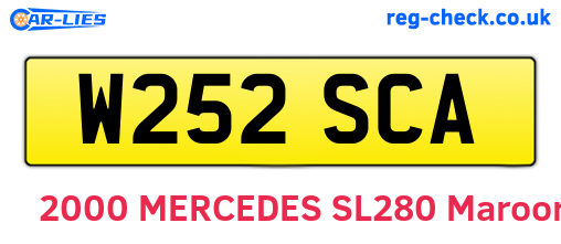 W252SCA are the vehicle registration plates.