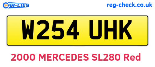 W254UHK are the vehicle registration plates.