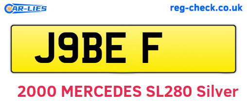 J9BEF are the vehicle registration plates.