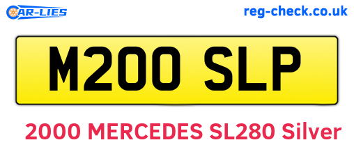 M200SLP are the vehicle registration plates.