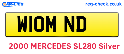 W10MND are the vehicle registration plates.