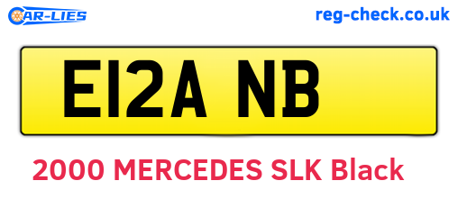 E12ANB are the vehicle registration plates.