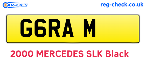 G6RAM are the vehicle registration plates.
