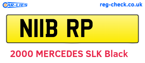 N11BRP are the vehicle registration plates.