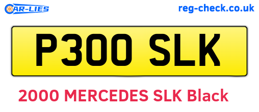 P300SLK are the vehicle registration plates.