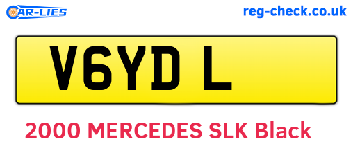 V6YDL are the vehicle registration plates.