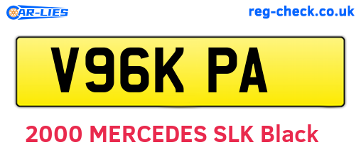 V96KPA are the vehicle registration plates.