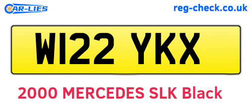 W122YKX are the vehicle registration plates.