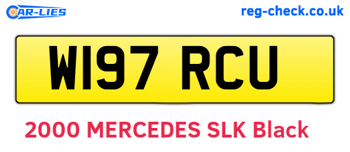 W197RCU are the vehicle registration plates.